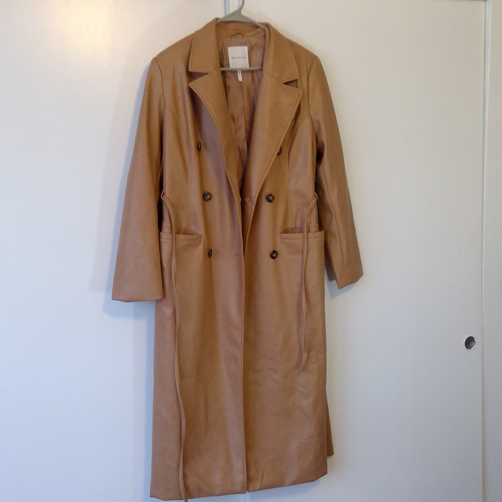Avec Les Filles Tan Trench Coat Lightweight Professional
